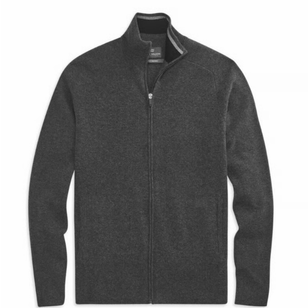Mack Weldon Merino wool  Full-Zip Sweater Large